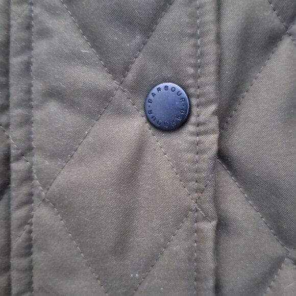 %Barbour Women's Olive Quilted Gilet Vest Size 6 - Picture 6 of 9